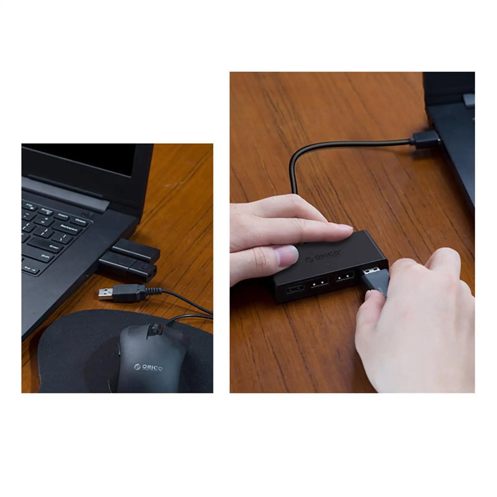 Hub USB 3.0 a 4 porte, hub USB 3.0 con porta di alimentazione per desktop, chiavette USB, HDD portatili e altro ancora - Nero