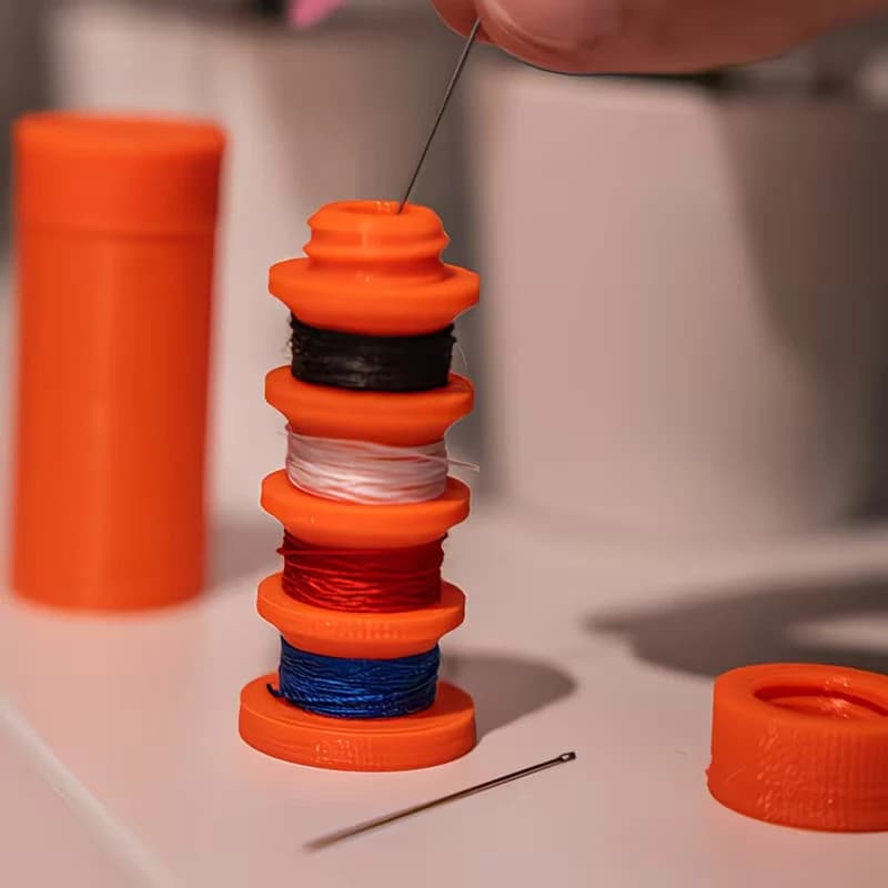 Portable Mini Keychain Sewing Kit Organizer For Travel Clothes And Button Mending Sewing Storage No Thread Needles Included