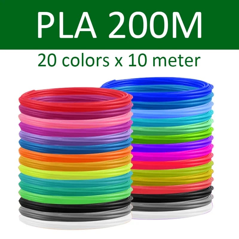 PLA Filament For 3D Pen Filament 10/20 Rolls 10M Diameter 1.75mm 200M Plastic Filament for 3D Pen 3D Printer pen