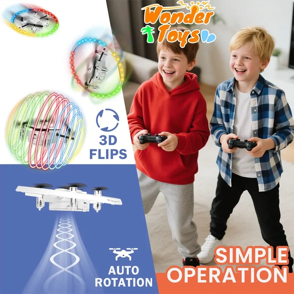 Mini Drone Stunt Dron Su Droni da corsa telecomandati Micro Quadcopter Luce fredda Rotazione a 360° Elicottero Rc Aerei Giocattoli Ragazzi