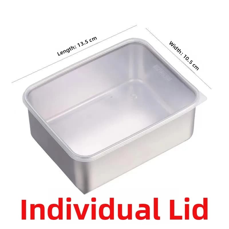 Vassoio in acciaio inossidabile per alimenti con rivestimento in plastica, piccolo, a tre scomparti, rettangolare, per adulti, proveniente dalla Cina.