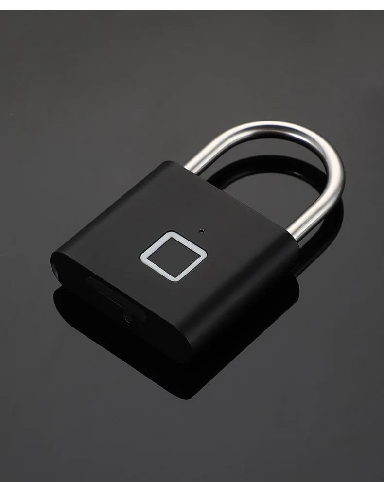 Lucchetto con impronta digitale intelligente portatile senza chiave impermeabile, lucchetto antifurto per porta di controllo accessi