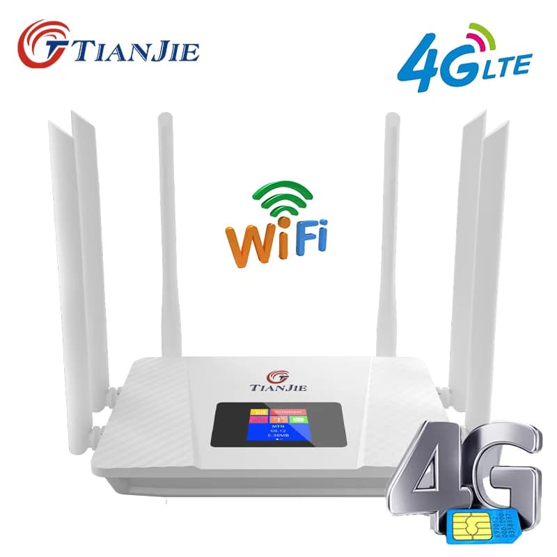 Sblocco WiFi Router modem 4G LTE con slot per scheda SIM, WiFi 150Mbps, LTE, antenna ad alto guadagno 5dBi, plug and play.