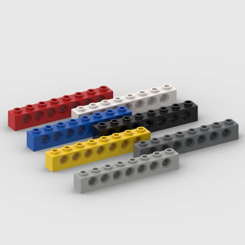 *Techic Brick 1x8 w. holes* S619 10pcs DIY enlighten block brick part No. 3702 Compatible With Other brands