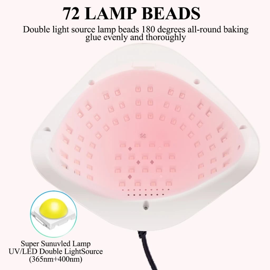 Lampada UV LED per Unghie SUN X20 MAX, Asciugatura Rapida per Smalto Gel, Lampada Asciuga Unghie per Casa e Salone con Sensore Automatico