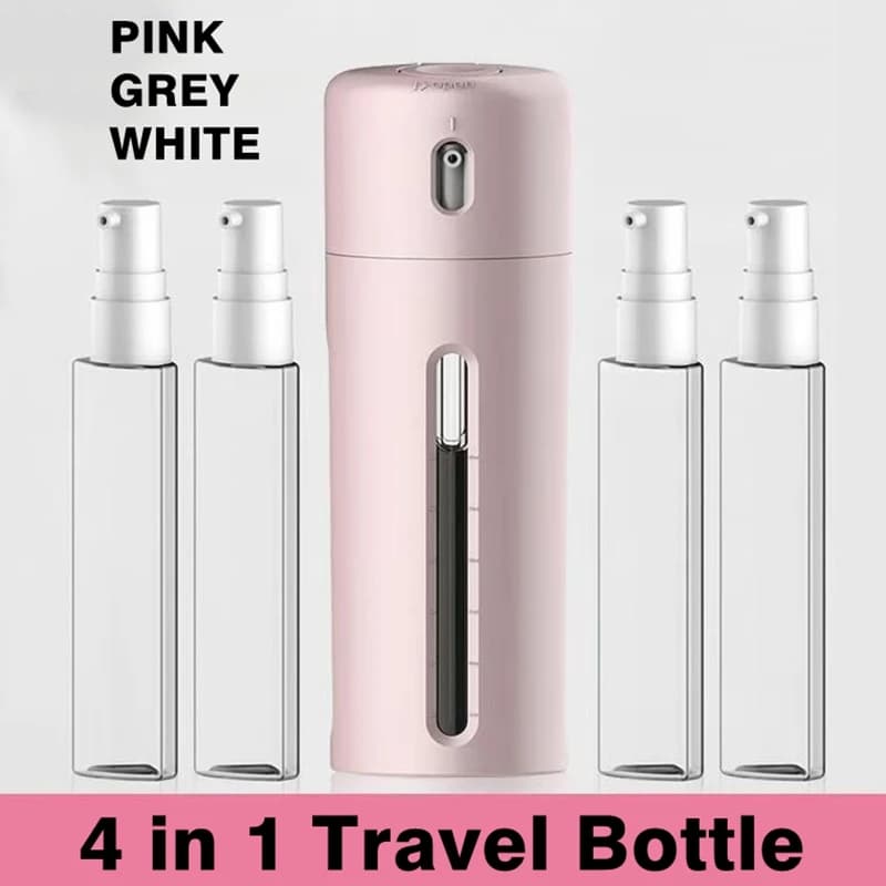 Travel Dispenser Split Bottle Shampoo Lotion Shower Gel Soap Bottle 4 in 1 Empty Sub-bottle Press Container Bottles