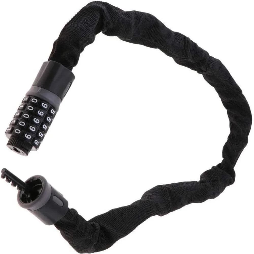 Lucchetto a catena per bici con combinazione universale a 5 cifre Lucchetto a catena per moto Lucchetto di sicurezza per veicoli
