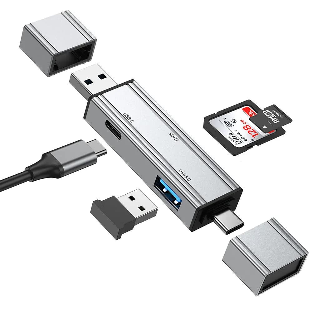 FC&EC Card Reader USB C to SD Micro SD TF Card Reader Adapter For PC Laptop Accessories Smart Memory Cardreader SD Card Adapter