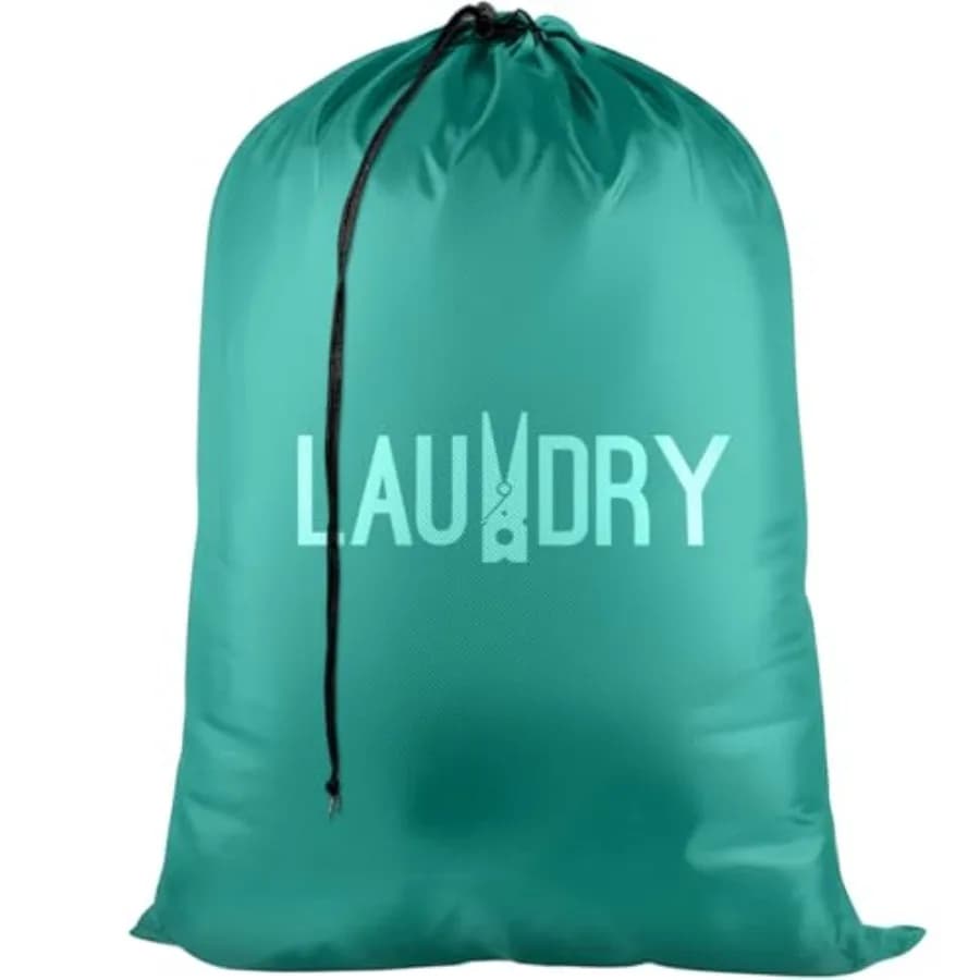 1 Pack Printed Laundry Bag, Durable Fabric with Locking Drawstring Closure and Extra Double Stitch Holds Up to 2 Loads, Machine