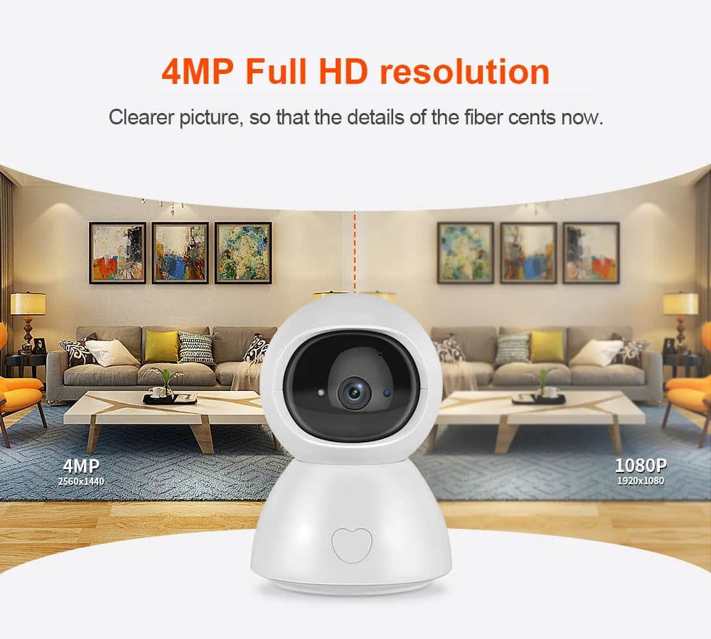 4MP 2.4G e 5G Dual WIFI Tuya APP Wireless PTZ IP Dome Camera AI Rilevazione umanoide Monitoraggio automatico Sicurezza domestica Baby Monitor
