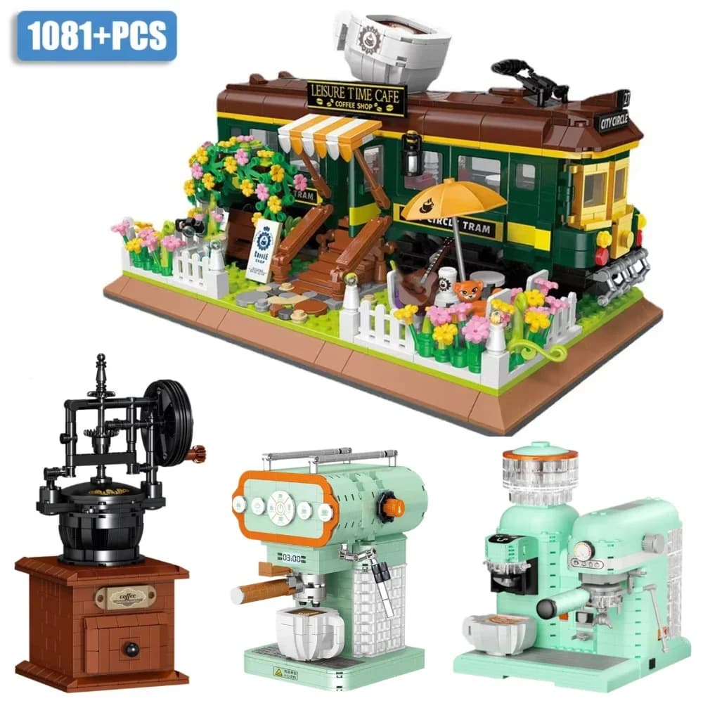 MOC Macchina da caffè Modello Building Blocks Simula la produzione di caffè Mattoni Divertenti regali di raccolta di giocattoli educativi per le vacanze