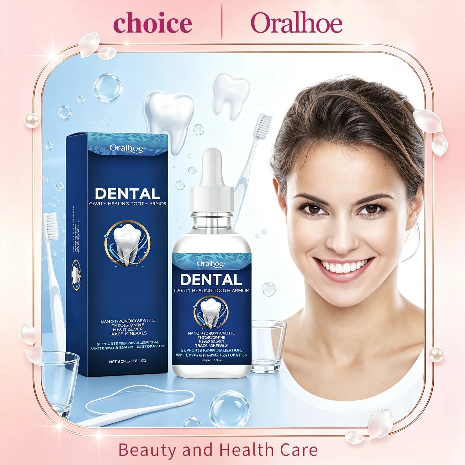 Oralhoe Teeth Brighten Serum Liquid Plaque Dental Calculus Remove Coffee Tea Stains Relieve Sore Gums Oral Hygiene Clean Liquid