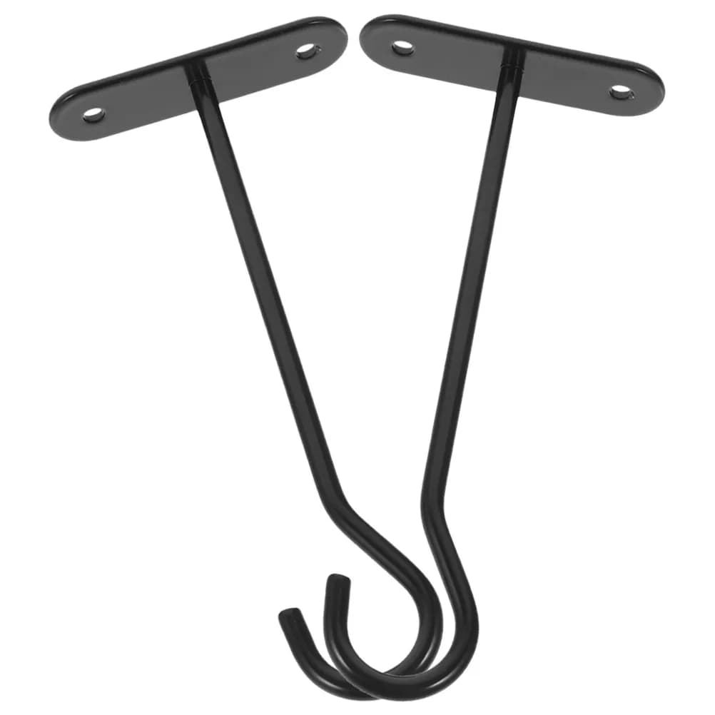 2Sets Ceiling Plant Hooks Iron Durable Hanging Hooks for Indoor Outdoor Plants Lanterns Bird Feeders Wall Mounted Hangers