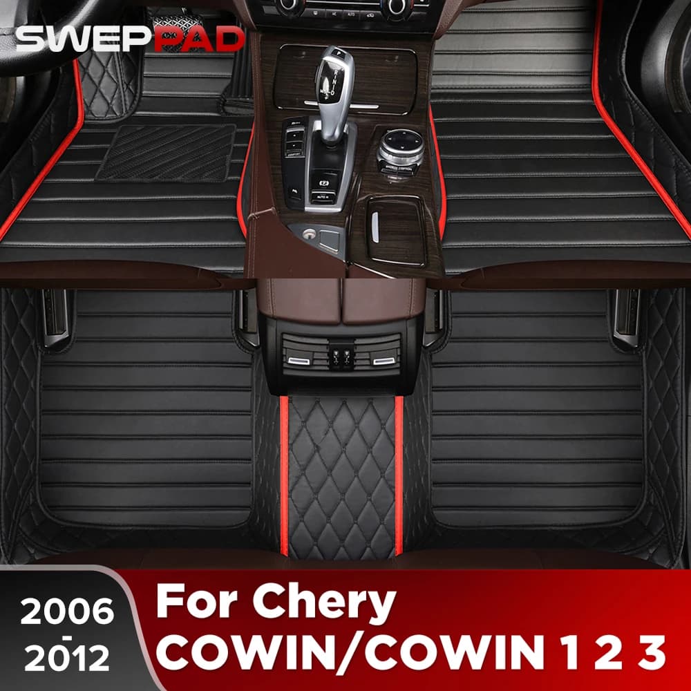 Tappetini per Auto Chery Cowin/Cowin 1 2 3 2006-2012, Copertura in Moquette per Tutte le Stagioni, Protezione Interna, Accessori