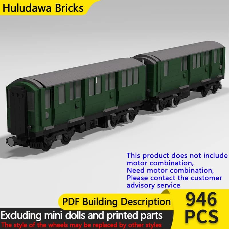 City Car Model MOC Building Bricks Rail Diesel Multiple Unit Train Modular Technology Children Holiday Gifts Assemble Toys Suit
