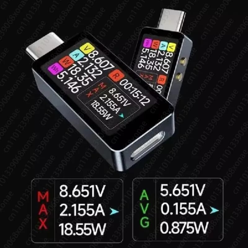 Rilevatori di Carica USB Tipo C DC4V-28V con Amperometro