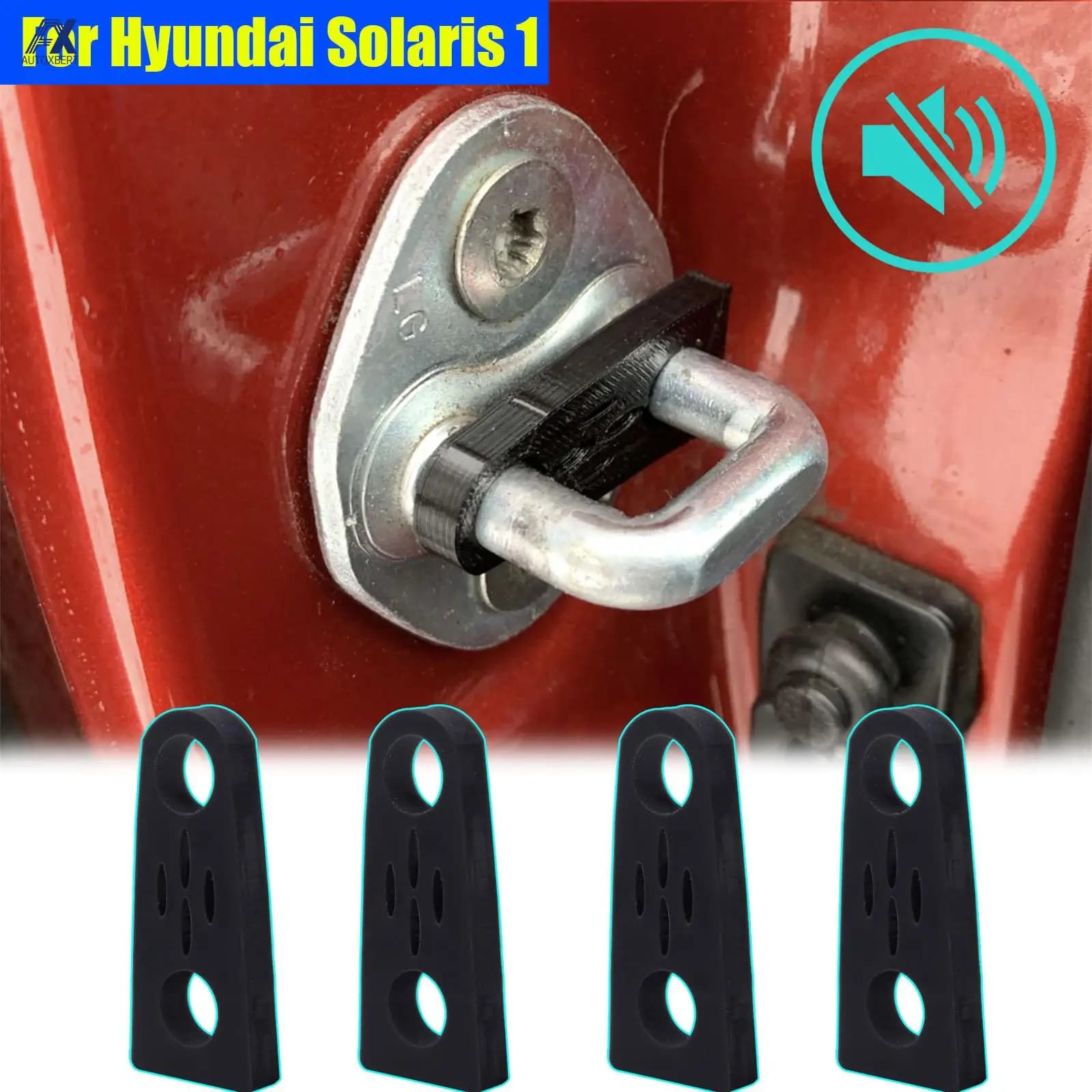 Serratura della porta Buffer Ammortizzatore Per Hyundai Solaris 1 2010-2017 Isolamento Insonorizzato Silenzioso Sordo Creaking Rumore Guarnizione Tappo Deadener