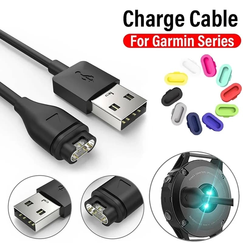 Charging Cable For Garmin 7S 7X 6 6S 6X 5 5X Vivoactive 3 Forerunner 945 935 245 255 USB Smart Watch Charger Replacement Charger