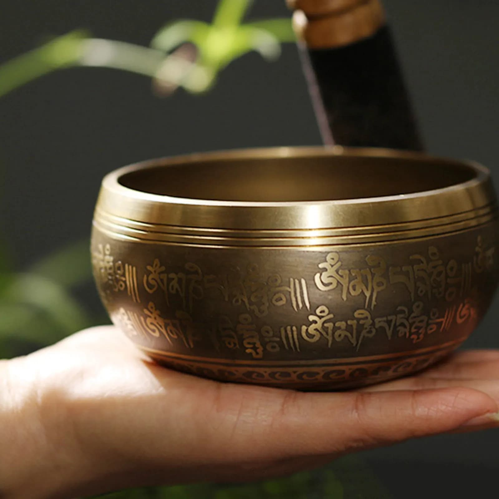 1Set Buddhist Singing Bowl Set Copper Meditation Bowl for Yoga Sound Healing Therapy Stress Relief Relaxation Home Decor Gift