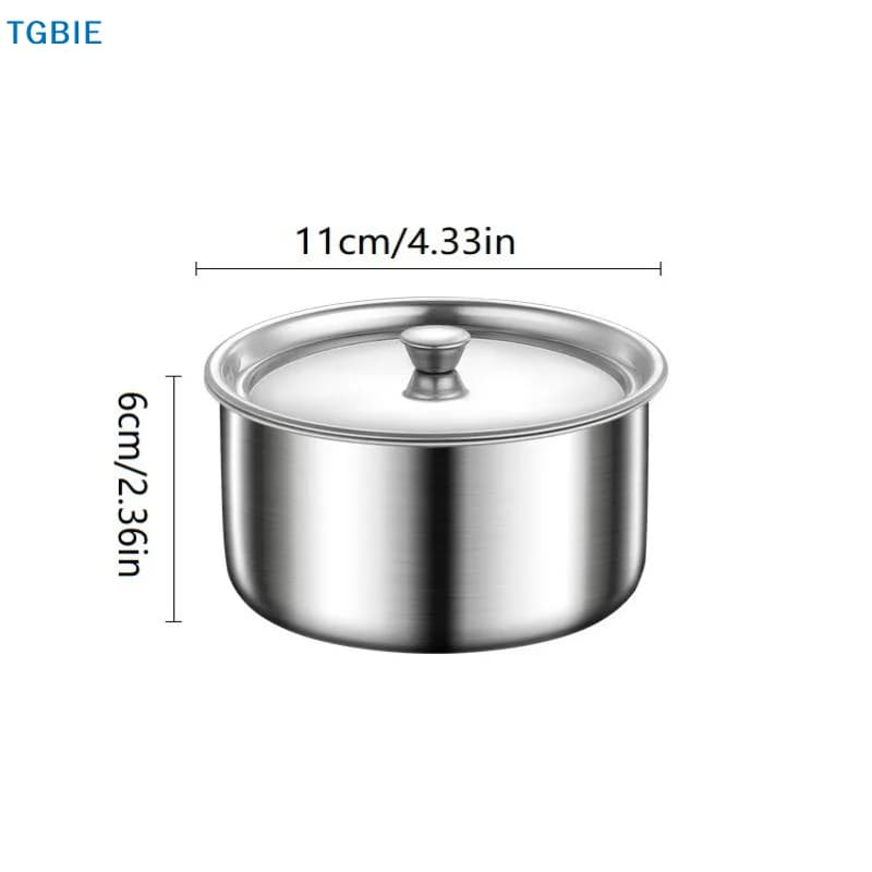 [TL]【TL】1/3/5 Pezzi Ciotole in Acciaio Inossidabile per Uova al Vapore, Ramen, Riso e Zuppe con Coperchi, Contenitori per Alimenti, Stoviglie da Cucina