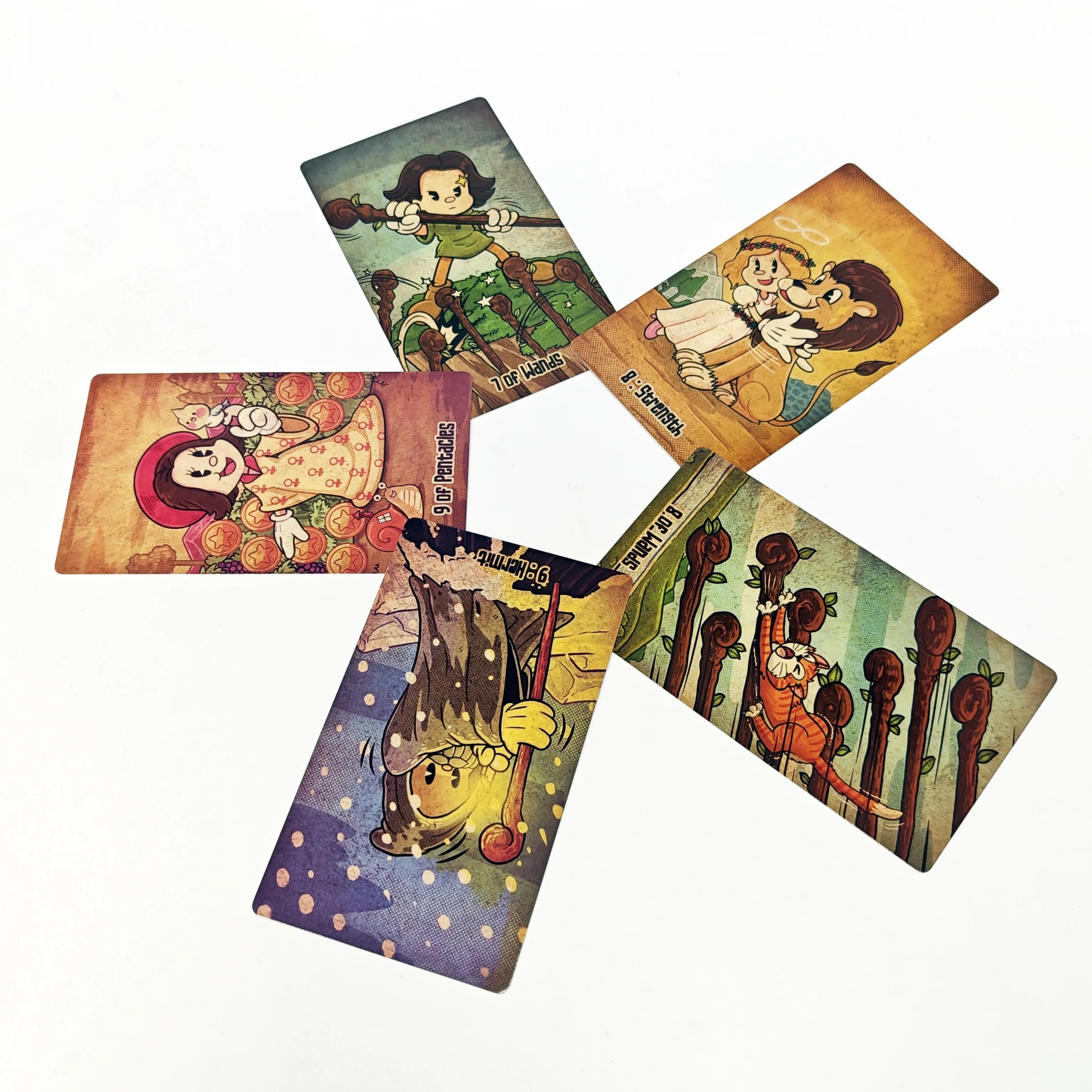 Vendita calda Nuovo 12x7 cm Old School Tarocchi Carte A 78 Mazzo Oracle Tempo libero Intrattenimento Carta Riunione di Famiglia Divinazione Gioco da tavolo