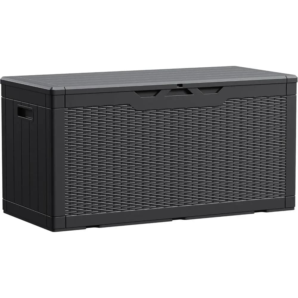 100 Gallon Waterproo Resin Deck Box, Large Outdoor Storage Box | Indoor Outdoor Lockable Storage Container or Patio urniture Cus
