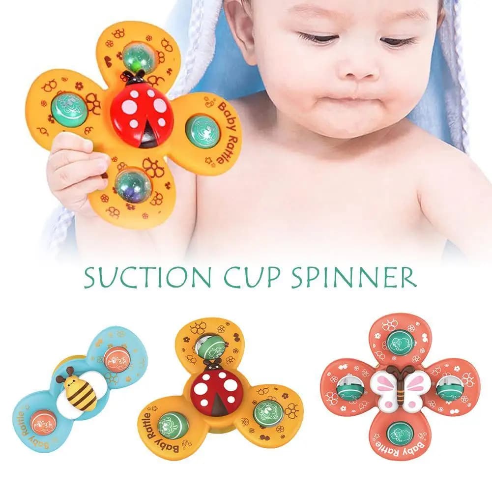 1Set Ventosa Per Bambini Rotante Musica Puzzle Divertimento Ruota Giroscopio Alleviare Lo Stress Giocattoli Materiali Sicuri Giocattoli Per La Prima Infanzia