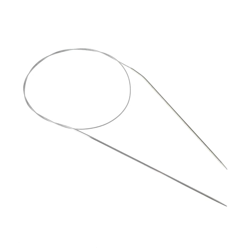 Aghi da Cucito Circolari in Acciaio Inox da 80cm, Accessori per Lavori Artigianali Fai-da-Te, Uncinetto, Ferri da Maglia