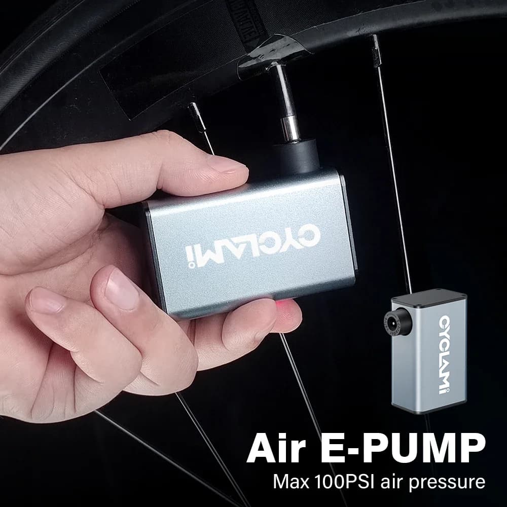 Pompa d'aria tascabile portatile 100PSI Pompa elettrica per bicicletta Gonfiatore per pneumatici ricaricabile Display dati in tempo reale Mini pompa d'aria