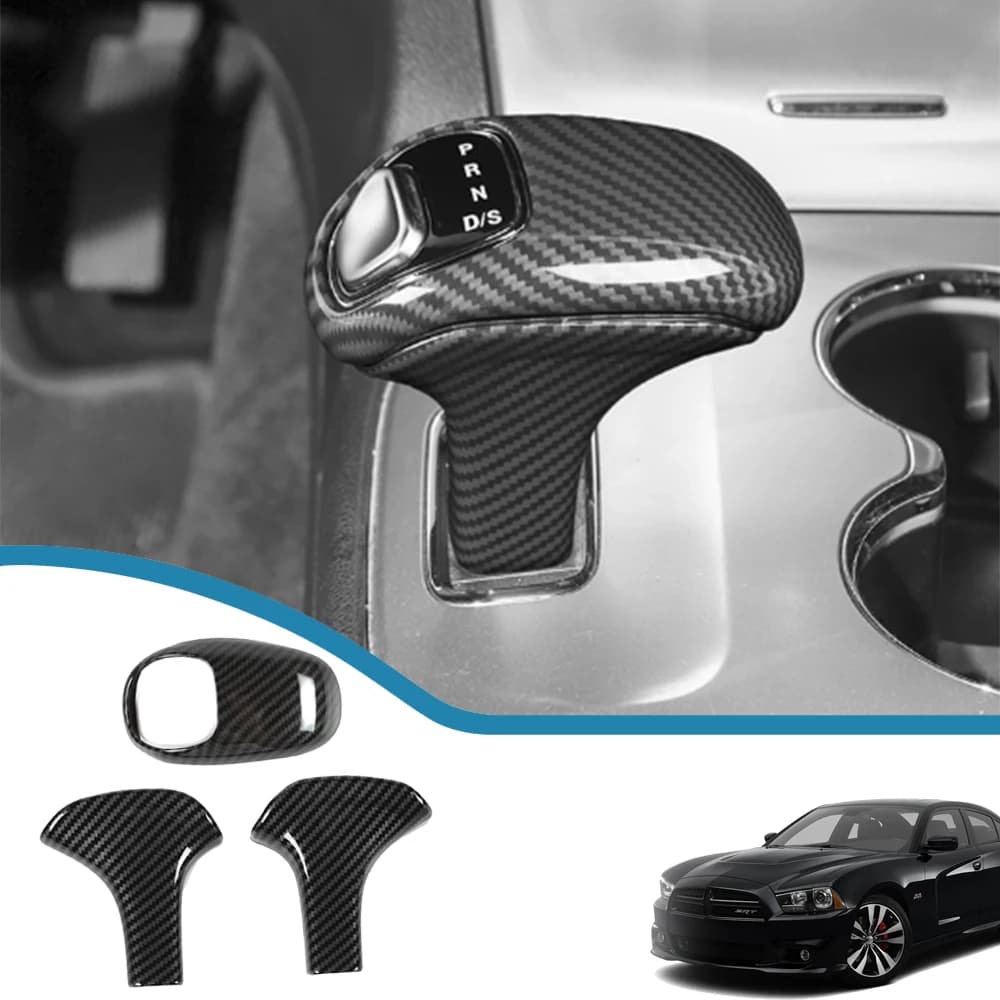 Maniglia per auto ingranaggio testa superiore leva decorazione pomello del cambio copertura adesivo per Dodge Charger Durango 2012 2013 2014 accessori interni