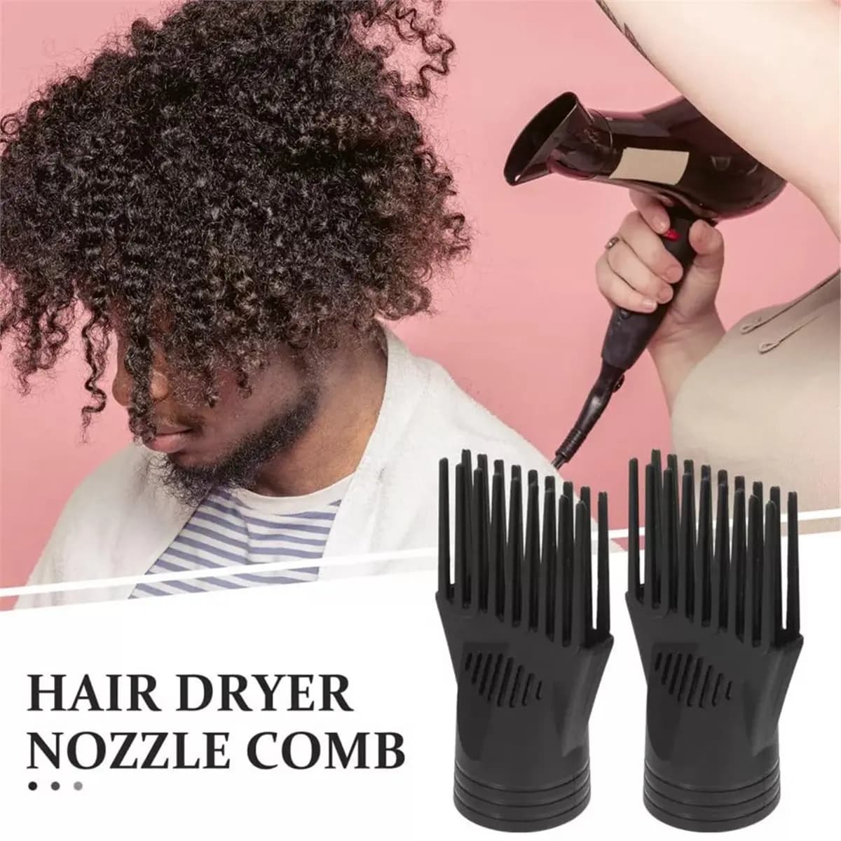 AA96 Universal Blow Hair Dryer Comb Attachment for Straightening, Detangling - Nozzle Hairdressing Salon Comb Styling Tools