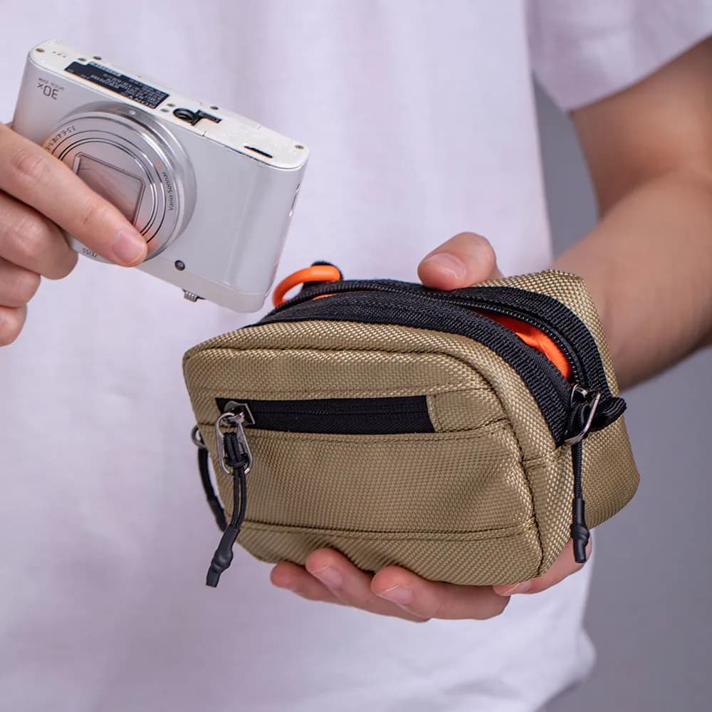 Borsa per fotocamera Borsa a tracolla compatta resistente all'acqua per viaggi, piccola tracolla per accessori fotografici