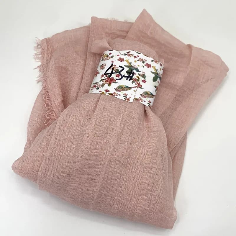 Sciarpa Casual da Donna in Cotone e Lino, Nuova Collezione Estiva, Sottile, Morbida, Antirughe, Protezione Solare, Foulard da Donna