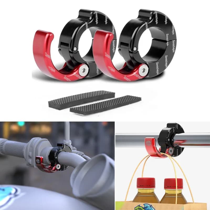 Gancio per Manubrio Moto 22mm, Accessori in Lega di Alluminio Antiscivolo, Supporto per Casco, Parti per Moto e Dirt Bike