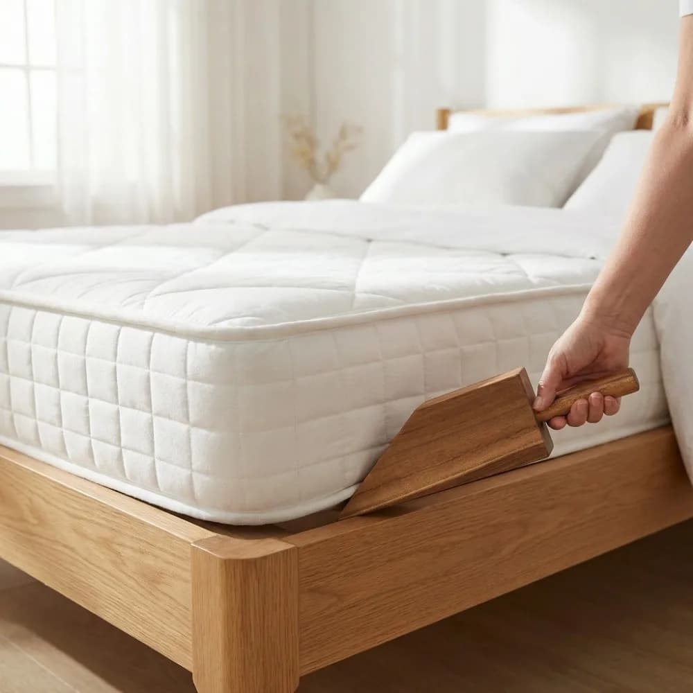 Set of 2 Pieces Wood Mattress Lifter, Long Extra Tool for Filling Sheets, Easy to Use, Bed Making Tool