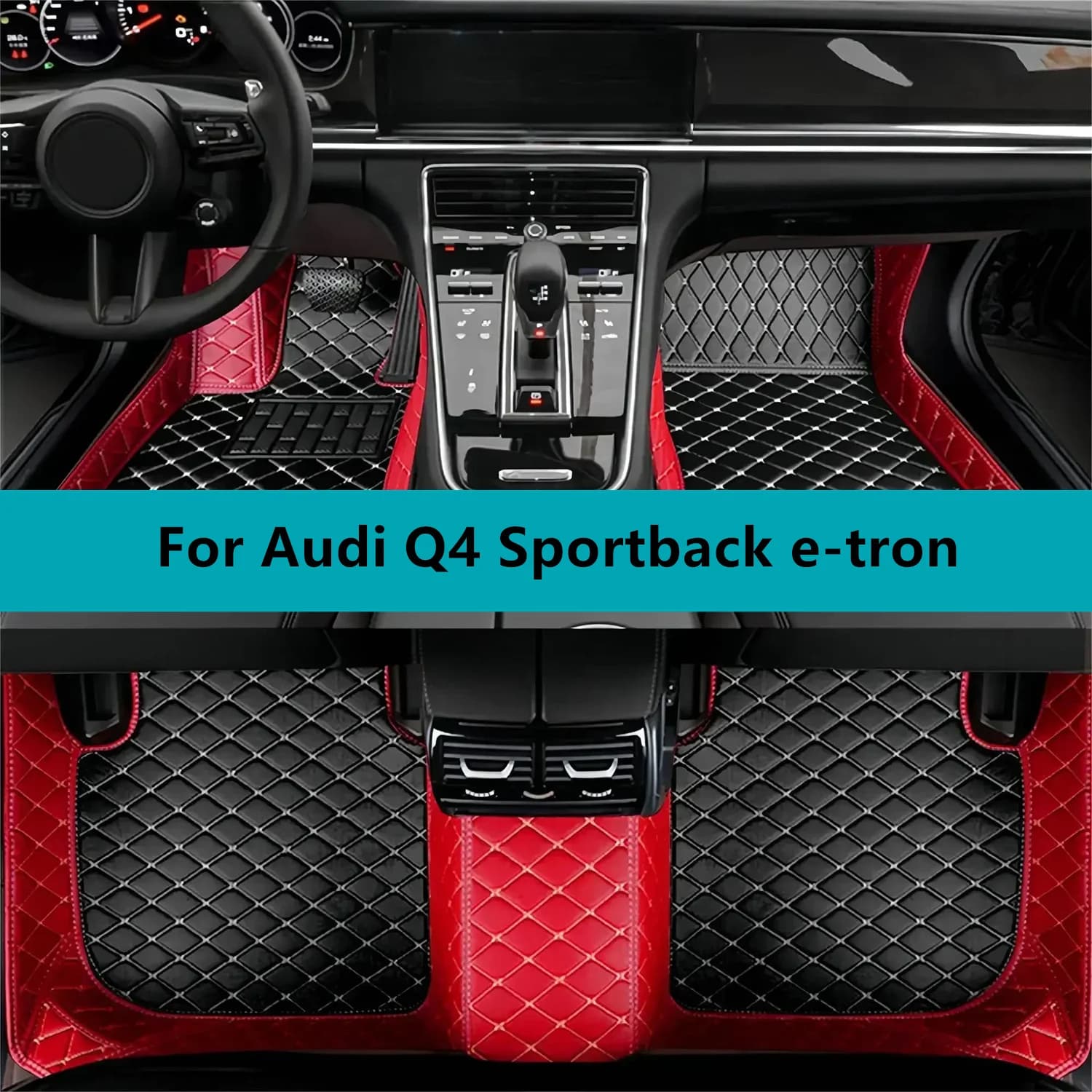 Tappetini per auto personalizzati per Audi Q4 Sportback e-tron 2022 2023 2024 2025 2026 Tappetini per auto impermeabili per tutte le stagioni Set completo