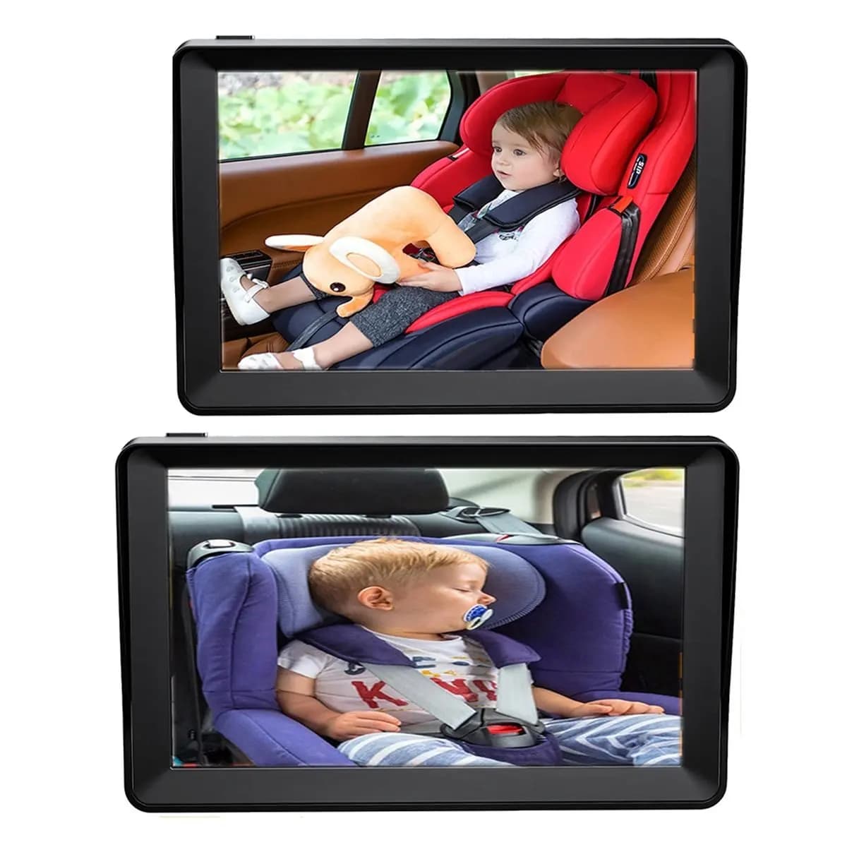 【Lico】 1080P Auto Baby Bike Specchio per bicicletta Doppia lente Sedile posteriore Telecamera per auto per bambini con monitor per auto retrovisore Schermo IPS da 7 pollici