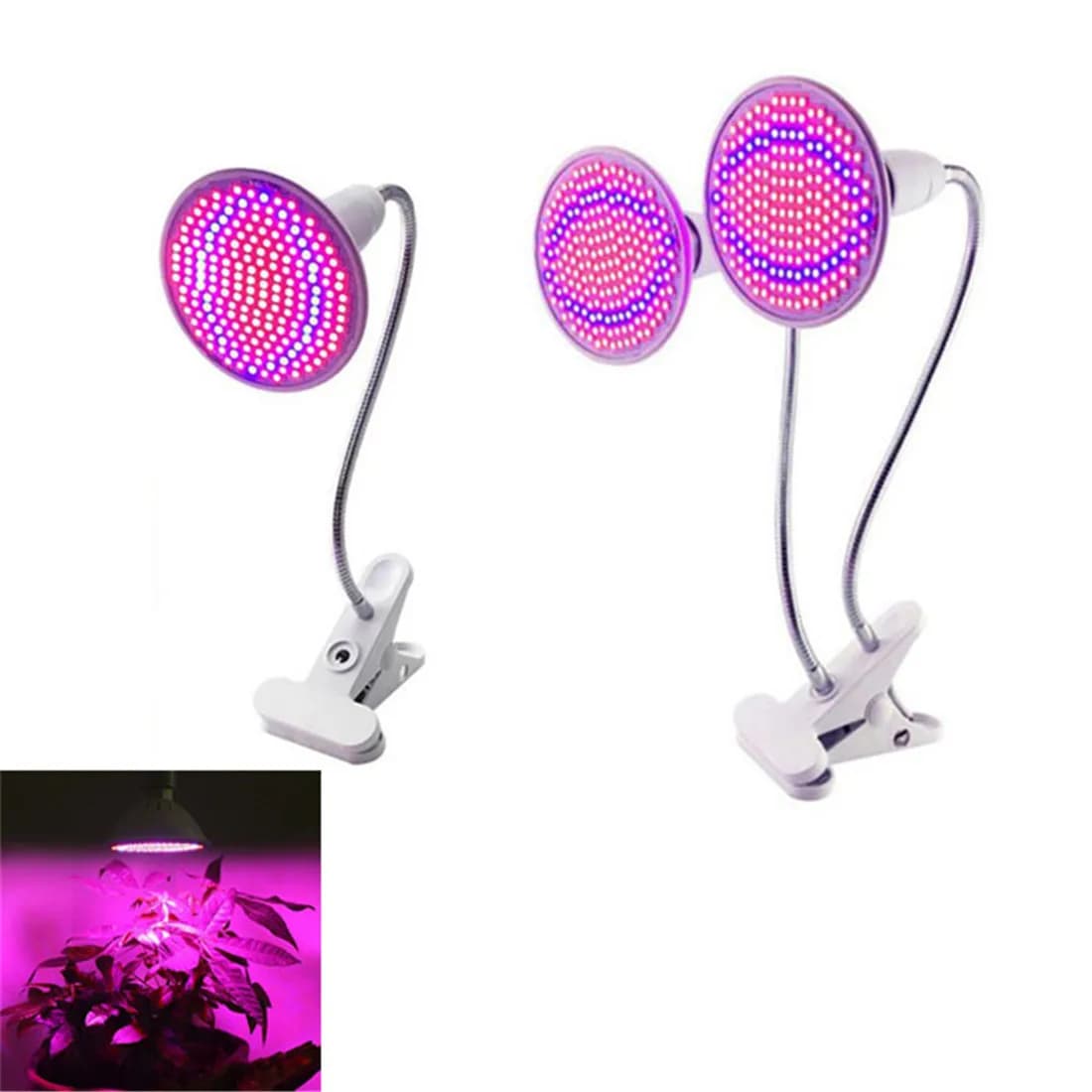 1/2 heads 6W 15W 20W LED cultivates light E27 Phyto lamp for plants mobile lamp clip for plants for seed flower Fitolamp growing tent