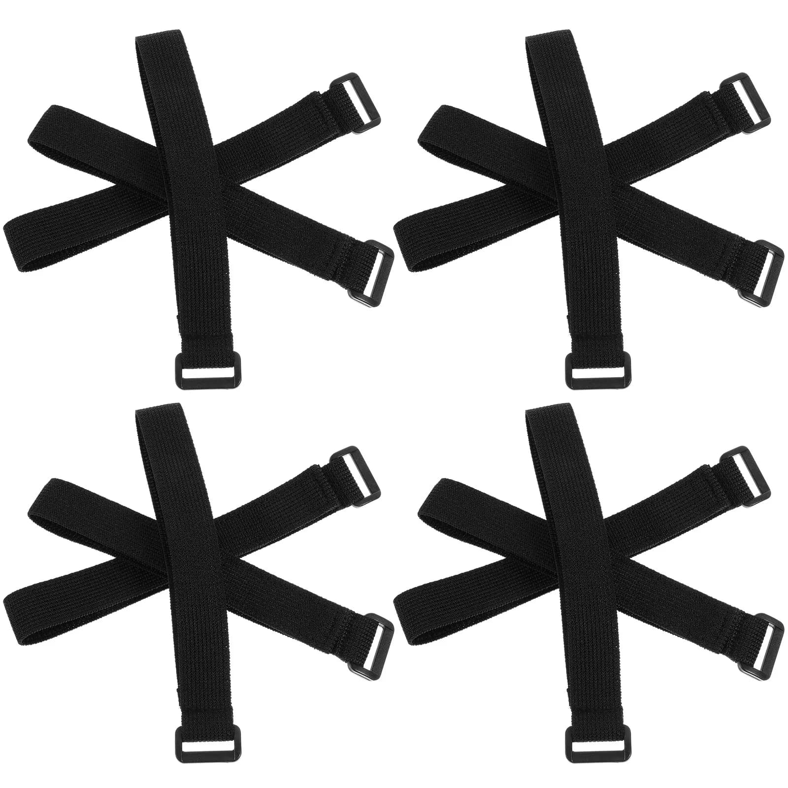 20Pcs Black Hook and Loop Cable Ties Reusable Adjustable Fastening Straps for Wire Cord Organizer TV Desk Computer Cable