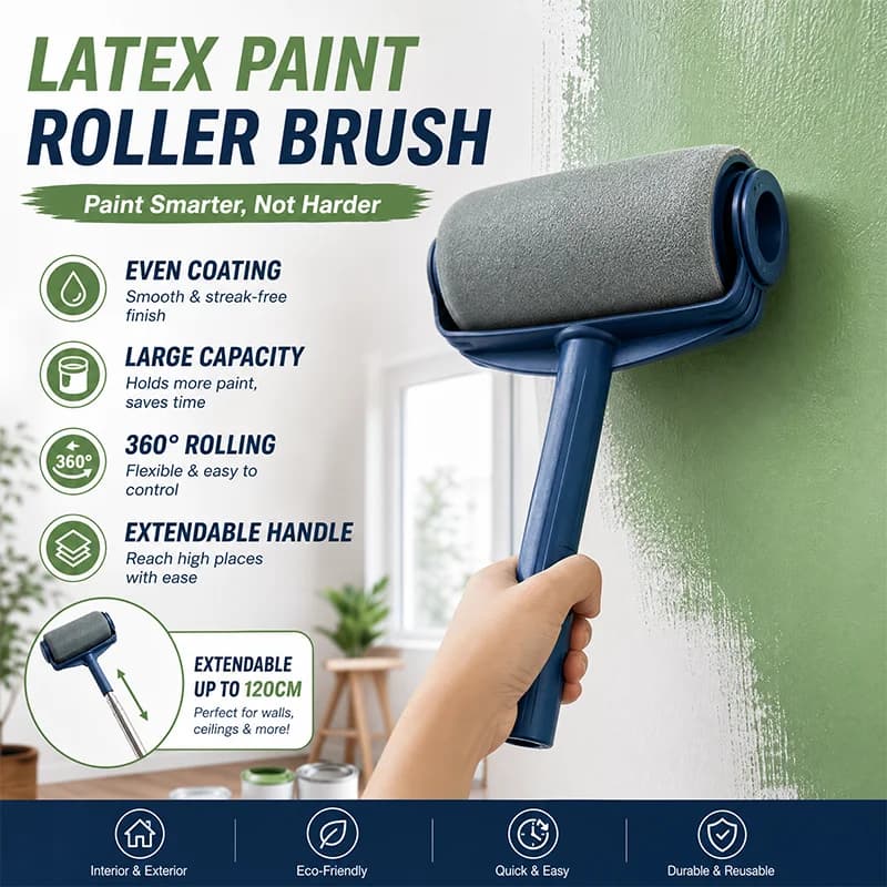 Professional Paint Roller Brush Set Foam Corner Edger Wall Ceiling Painting Kit Household Hardware Tools for Home DIY