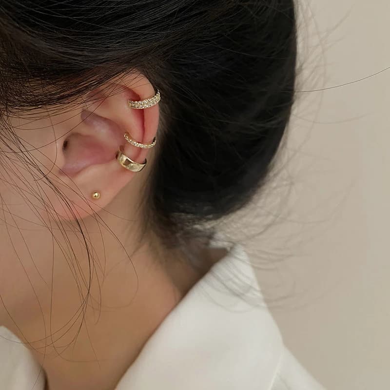 Delicate Zircon Cute Clip Earrings Female Buckle Ear Cuff No Piercings Fake Cartilage Ear for Women Fashion Jewelry
