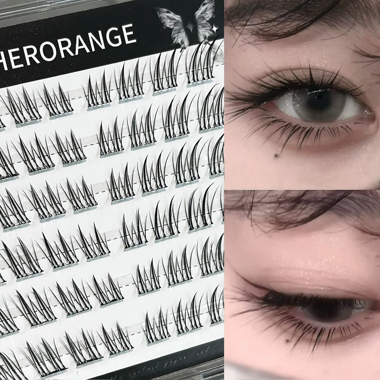 Extension lashes with single fox effect Y2K, 3/6/10 files, natural and fascinating, makeup tools