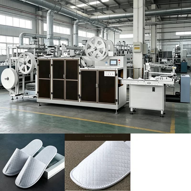 Hot Sale Custom Logo Fast Speed Disposable Hotel Slipper Machine Manufacturer Disposable Slippers Machine