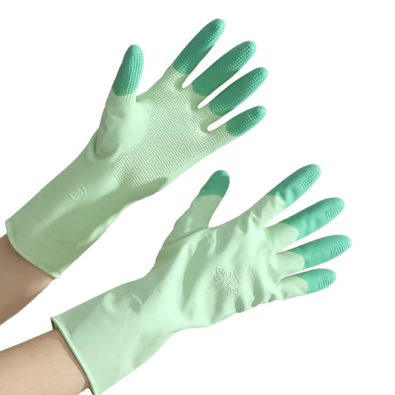 Guanti per la pulizia dei piatti in silicone Forniture da cucina Antiscivolo Comodi guanti lunghi per lavare i piatti Riutilizzabili Durevoli per la casa