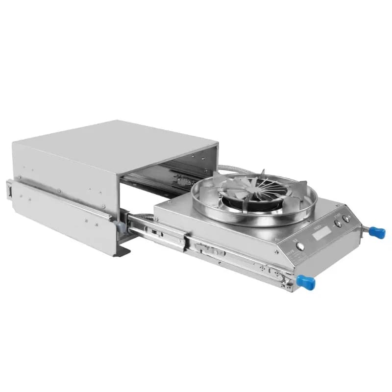 Fornello a Gas Scorrevole per Camper, Piano Cottura in Acciaio Inox da 5KW, Sistema di Accensione Elettronica, Fornello da Campeggio, Fornello da Cucina