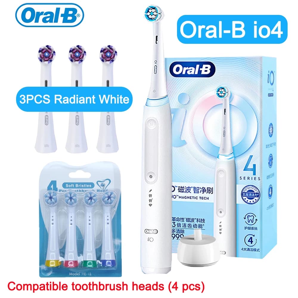 Spazzolino Elettrico Oral B Serie Io 4, Spazzolino Elettrico Rotante Ricaricabile per Adulti