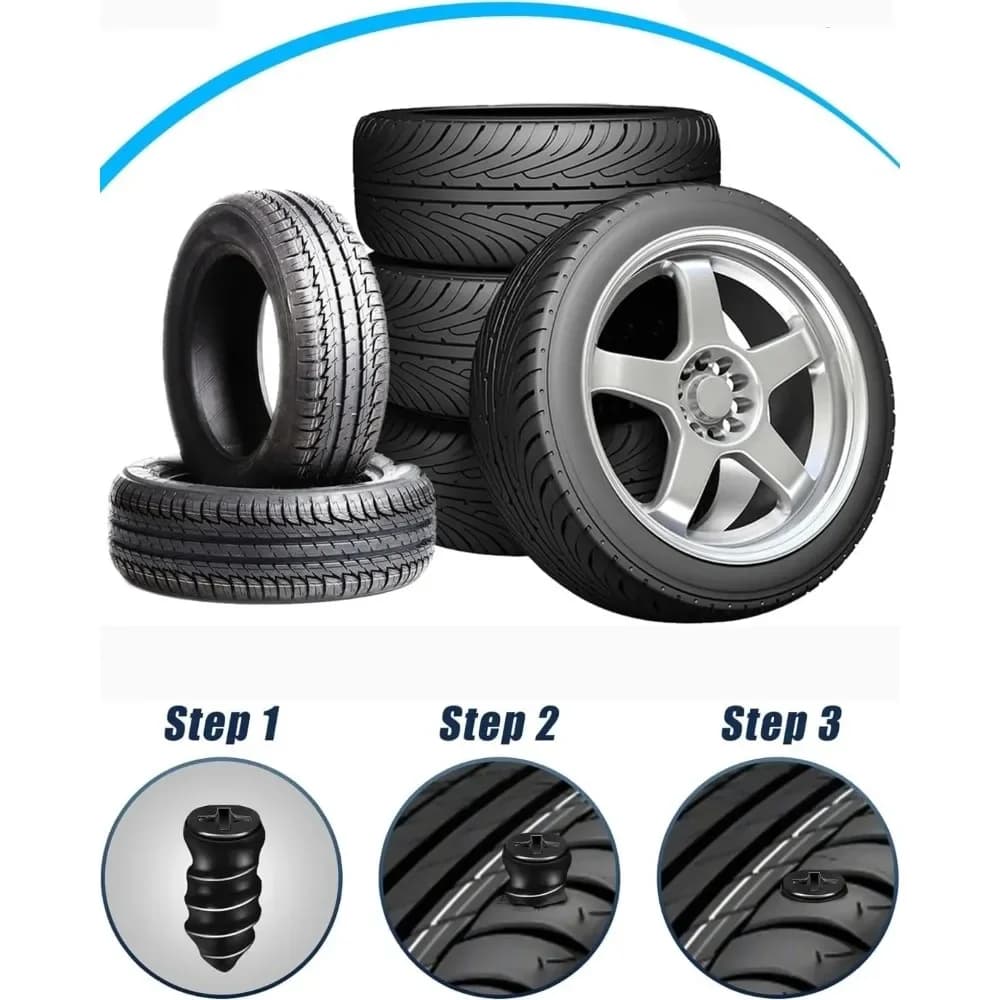 Chiodi per Riparazione Pneumatici in Gomma - Viti per Forature Auto-Servizio per Auto, Moto, Camion, Biciclette Riparazione Rapida Pneumatici Sottovuoto