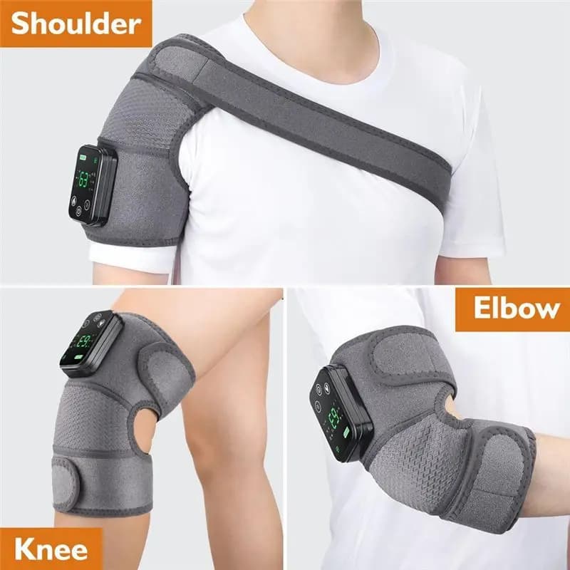 【NUOVO A39M】 Massaggiatore per ginocchia con calore, fascia riscaldata senza fili per ginocchia con funzione massaggio, confezione da 2