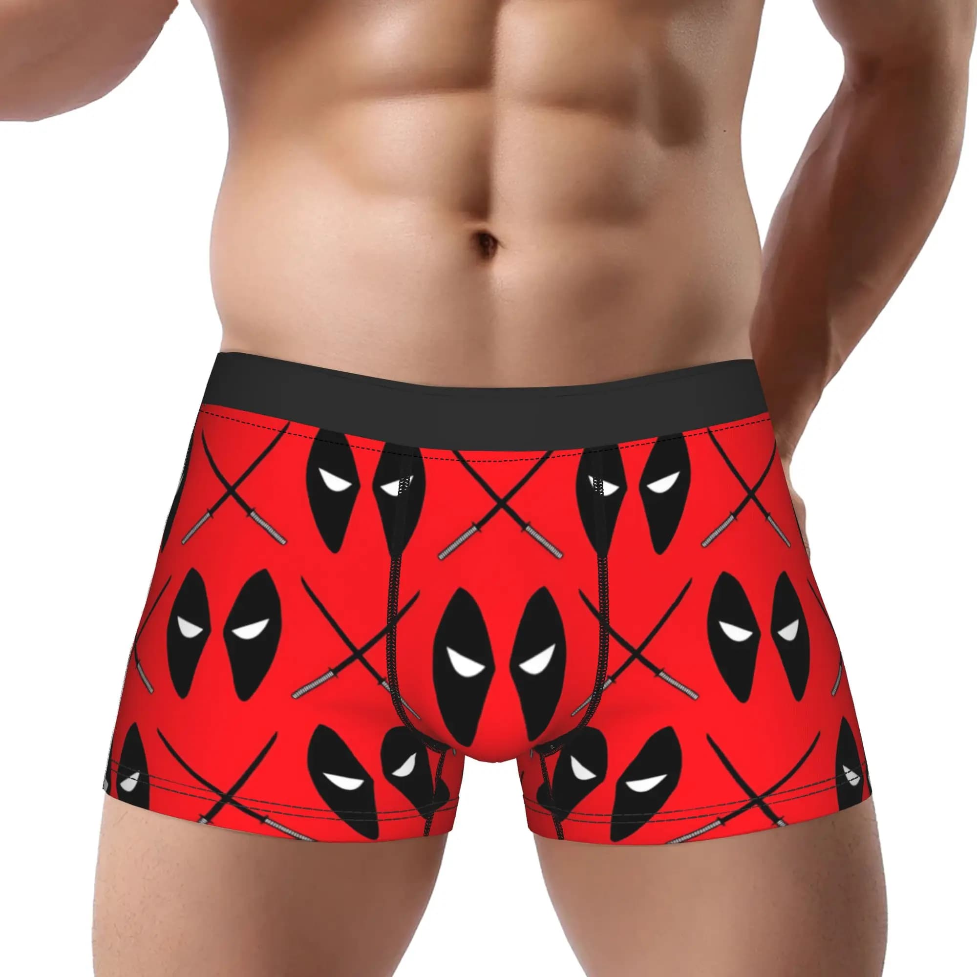 1 pezzo Set Eyes Set Deadpool Mutande da uomo, Slip da uomo, Pantaloncini ventilati
