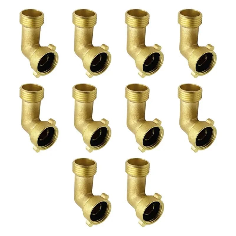 AEE2-10 Pack Garden Tube Rubber Adapter for 90 degree pipe Rubber for solid brass water pipe 3/4 inch resistant tube connector